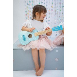 Drewniana gitara pastelowy niebieski Jabadabado