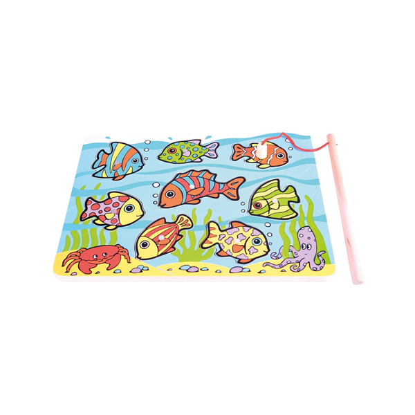 Łowienie Rybek drewniane puzzle, Bigjigs Łowienie Rybek drewniane puzzle, Bigjigs
