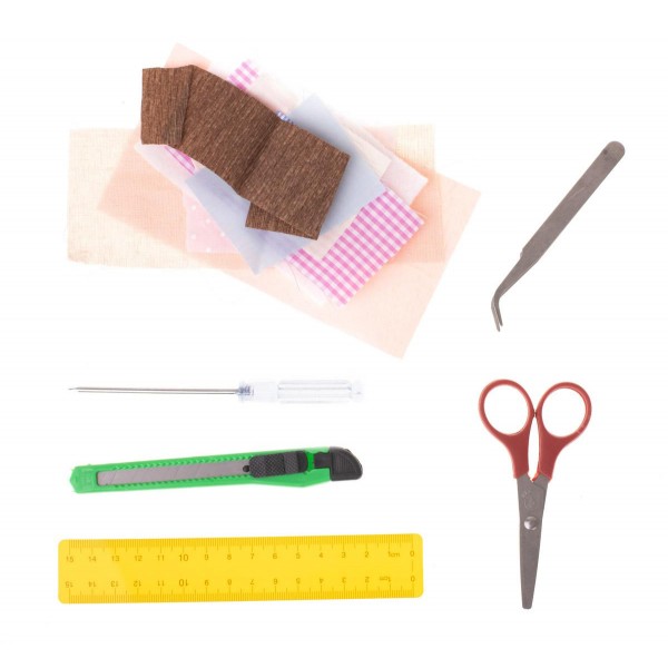 Drewniany domek dla lalek -model do złożenia led