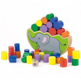 Drewniany balansujący słoń- gra zręcznościowa Viga