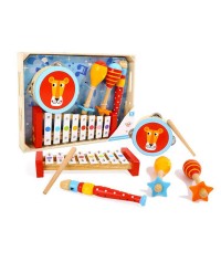 Drewniane kolorowe instrumenty muzyczne Tooky Toy