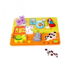 Drewniane Puzzle zwierzęta domowe Tooky Toy