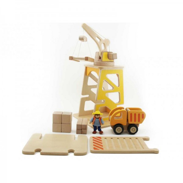 Drewniany plac budowy - makieta Masterkidz Drewniany plac budowy - makieta Masterkidz