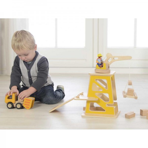 Drewniany plac budowy - makieta Masterkidz Drewniany plac budowy - makieta Masterkidz
