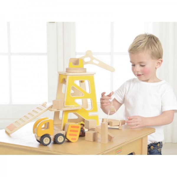 Drewniany plac budowy - makieta Masterkidz Drewniany plac budowy - makieta Masterkidz