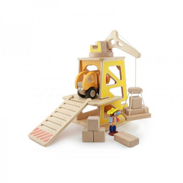 Drewniany plac budowy - makieta Masterkidz Drewniany plac budowy - makieta Masterkidz