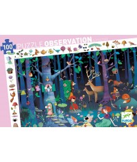 Puzzle Forest 100 elementów, Djeco Puzzle Forest 100 elementów, Djeco