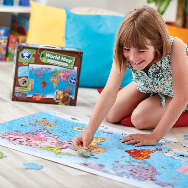 Puzzle XXL mama świata i plakat, Orchard Toys