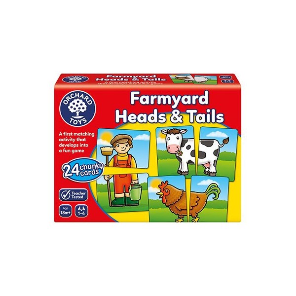 Farmyard Heads & Tails- układanka Orchard Toys