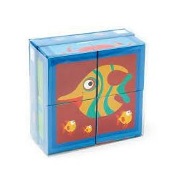 Puzzle 4 klocki ocean Scratch