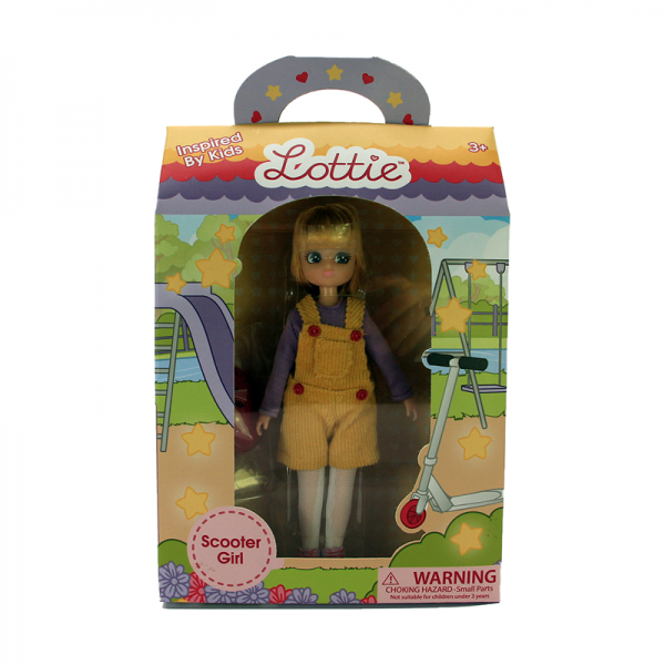 Lottie lalka miłośniczka jazdy na hulajnodze