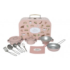 Różowa walizka kucharza...