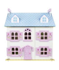 Drewniany domek dla lalek - pastelowa rezydencja Drewniany domek dla lalek - pastelowa rezydencja