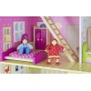 Drewniany domek dla lalek - pastelowa rezydencja