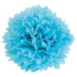 Pompony papierowe zestaw 4szt. niebieskie
