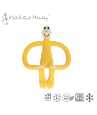 Matchstick Monkey, Gryzak Masujący ze Szczoteczką Żółta Matchstick Monkey, Gryzak Masujący ze Szczoteczką Żółta
