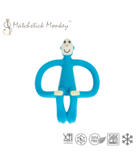 Matchstick Monkey, Gryzak Masujący ze Szczoteczką niebieski Matchstick Monkey, Gryzak Masujący ze Szczoteczką niebieski