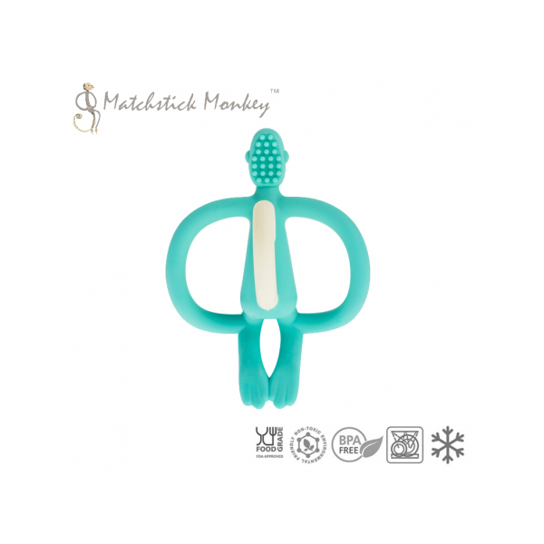 Matchstick Monkey, Gryzak Masujący ze Szczoteczką Zielony Matchstick Monkey, Gryzak Masujący ze Szczoteczką Zielony