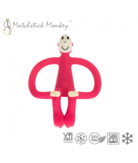 Matchstick Monkey, Gryzak Masujący ze Szczoteczką czerwony Matchstick Monkey, Gryzak Masujący ze Szczoteczką czerwony