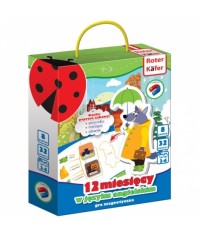 Magnetyczna gra 12 miesiecy w języku angielskim Magnetyczna gra 12 miesiecy w języku angielskim