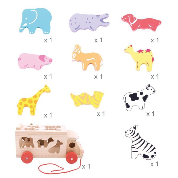 Drewniany sorter ciężarówka Bigjigs Drewniany sorter ciężarówka Bigjigs