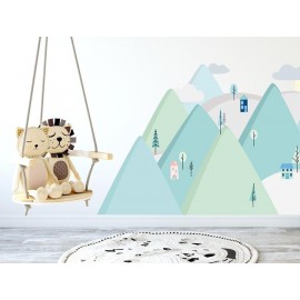 Naklejki ścienne góry miętowe L 180 x 90 cm