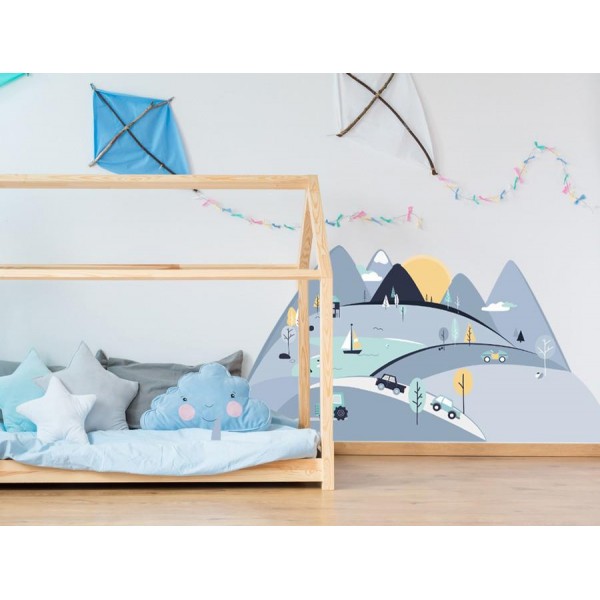 Naklejki ścienne góry miętowe L 180 x 90 cm Naklejki ścienne góry miętowe L 180 x 90 cm