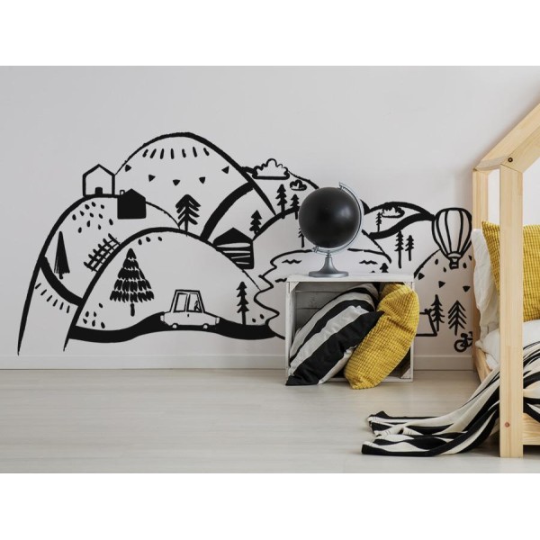 Naklejki ścienne góry różowe S 150 x 75 cm Naklejki ścienne góry różowe S 150 x 75 cm
