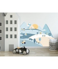 Naklejki ścienne góry błękitne L 180 x 90 cm Naklejki ścienne góry błękitne L 180 x 90 cm