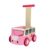 Drewniany chodzik różowy van - walker, Plan Toys