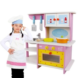 Drewniana kuchnia dla dzieci -urocza kuchenka